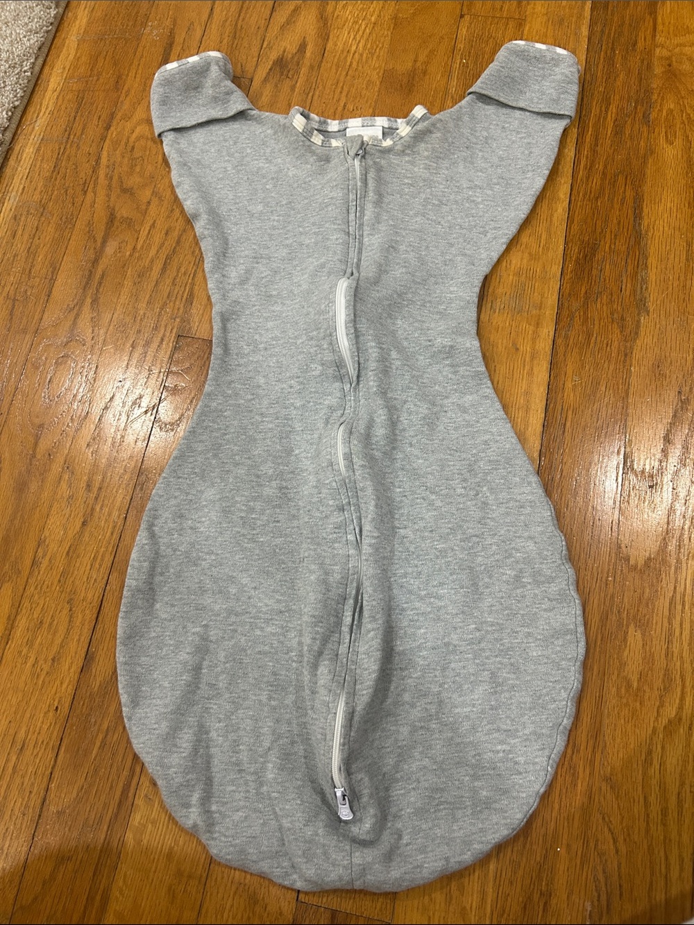 Swaddle Designs Gray Zippered Baby Transitional Sleep Sack